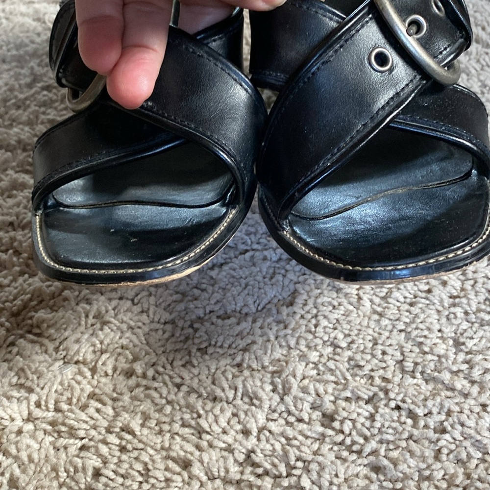 Mossimo Women's Black Wedge Sandals - Picture 3 of 8